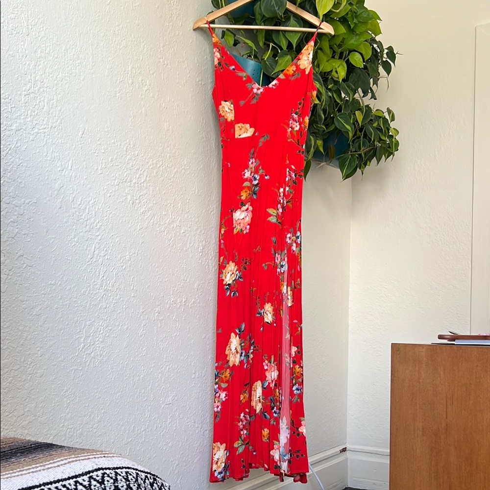Yumi Kim Vibrant Red Floral Dress